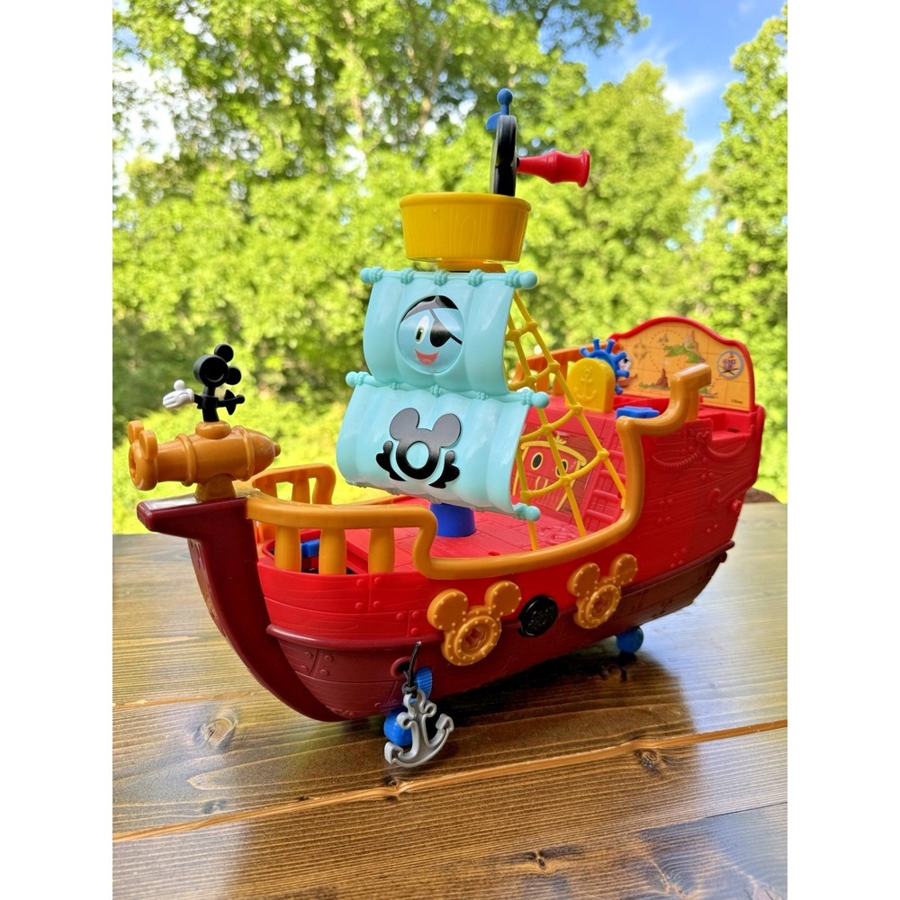 Disney Mickey Mouse Pirate Ship Playset Musical Lights Toddler Toy Boat